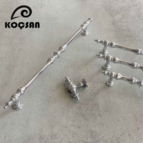 Hilal 96 mm Krom Kulp Lüks Country Mutfak Mobilya Dolap Çekmece Kulpu