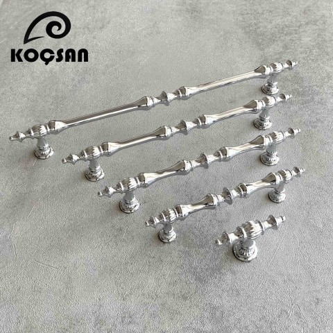Hilal 96 mm Krom Kulp Lüks Country Mutfak Mobilya Dolap Çekmece Kulpu