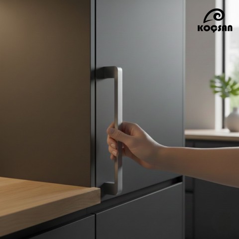 Hüma Kulp Lüks Country Mutfak Mobilya Dolap Çekmece Kulpu 224 mm-İnox