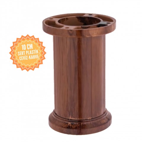 Jumbo Ayarlanabilir 10 Cm Plastik Mobilya Ayağı, Lüks Metal Mobilya Ayak, Koltuk, Dolap, Şifonyer Ayak 10 cm-Ceviz