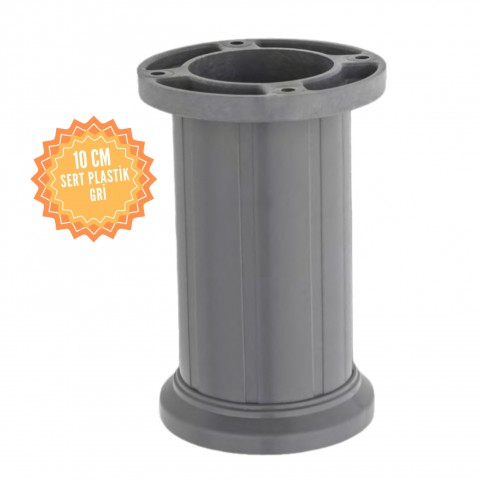 Jumbo Ayarlanabilir 10 Cm Plastik Mobilya Ayağı, Lüks Metal Mobilya Ayak, Koltuk, Dolap, Şifonyer Ayak 10 cm-Gri