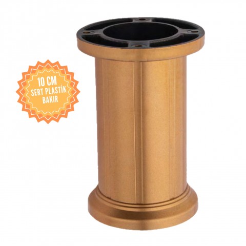 Jumbo Ayarlanabilir 10 Cm Plastik Mobilya Ayağı, Lüks Metal Mobilya Ayak, Koltuk, Dolap, Şifonyer Ayak 10 cm-Gri
