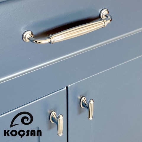 Kardelen 96 mm Krom Kulp Lüks Country Mutfak Mobilya Dolap Çekmece Kulpu