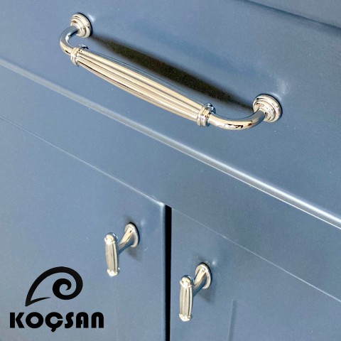 Kardelen 96 mm Krom Kulp Lüks Country Mutfak Mobilya Dolap Çekmece Kulpu