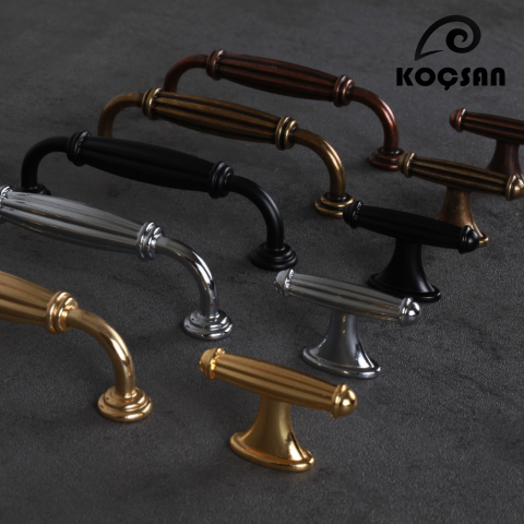 Kardelen 96 mm Siyah Kulp Lüks Country Mutfak Mobilya Dolap Çekmece Kulpu