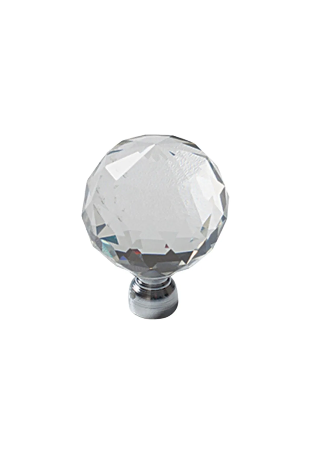 Kristal Küre Kulp Lüks Country Mutfak Mobilya Dolap Çekmece Kulpu 20 mm-Krom