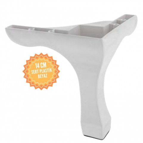 Lükens 14 Cm Plastik Mobilya Ayağı, Lüks Metal Mobilya Ayak, Koltuk, Dolap, Şifonyer Ayak