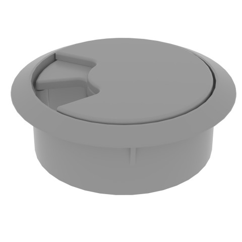 Masa Üstü Kablo Kanalı, Bilgisayar Kablo Kapağı 60 mm Gri