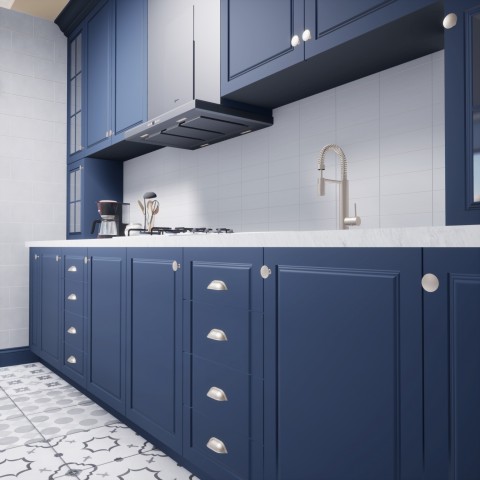 Midye 128 mm Inox Kulp Lüks Country Mutfak Mobilya Dolap Çekmece Kulpu