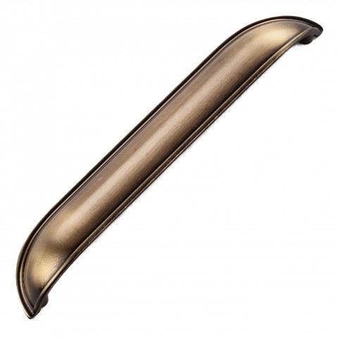 Midye 160 mm Antik Sarı Kulp Lüks Country Mutfak Mobilya Dolap Çekmece Kulpu
