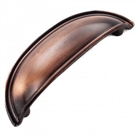 Midye 64 mm Antik Bakır Kulp Lüks Country Mutfak Mobilya Dolap Çekmece Kulpu