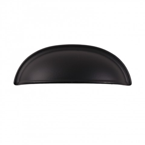 Midye 64 mm Siyah Kulp Lüks Country Mutfak Mobilya Dolap Çekmece Kulpu
