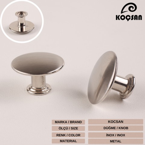 Midye Düğme Inox Kulp Lüks Country Mutfak Mobilya Dolap Çekmece Kulpu