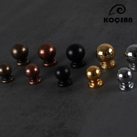 Misket 19 mm Antik Sarı Kulp Lüks Country Mutfak Mobilya Dolap Çekmece Kulpu