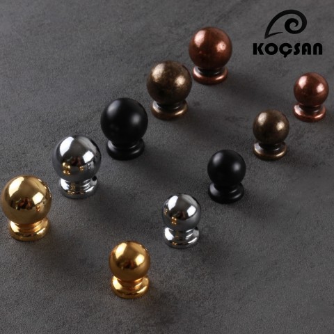 Misket 25 mm Siyah Kulp Lüks Country Mutfak Mobilya Dolap Çekmece Kulpu