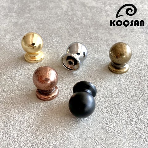 Misket 19 mm Antik Sarı Kulp Lüks Country Mutfak Mobilya Dolap Çekmece Kulpu