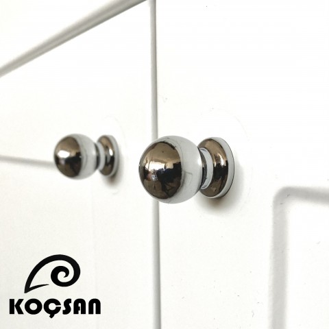 Misket 25 mm Krom Kulp Lüks Country Mutfak Mobilya Dolap Çekmece Kulpu