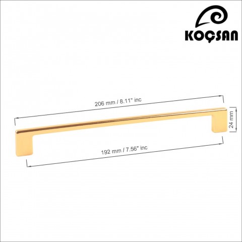 Narin 192 mm Altın Kulp Lüks Country Mutfak Mobilya Dolap Çekmece Kulpu