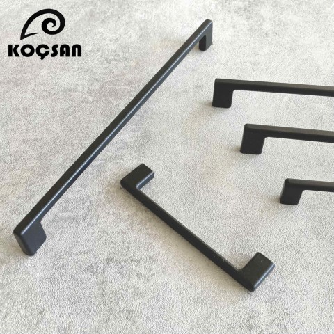 Narin 224 mm Siyah Kulp Lüks Country Mutfak Mobilya Dolap Çekmece Kulpu