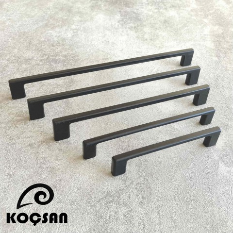 Narin 224 mm Siyah Kulp Lüks Country Mutfak Mobilya Dolap Çekmece Kulpu