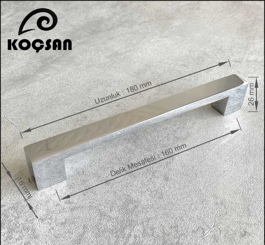 Nergis 160 mm Krom Kulp Lüks Country Mutfak Mobilya Dolap Çekmece Kulpu