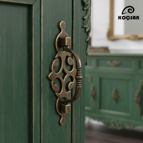 Özlem 64 mm Kulp Lüks Country Mutfak Mobilya Dolap Çekmece Kulpu