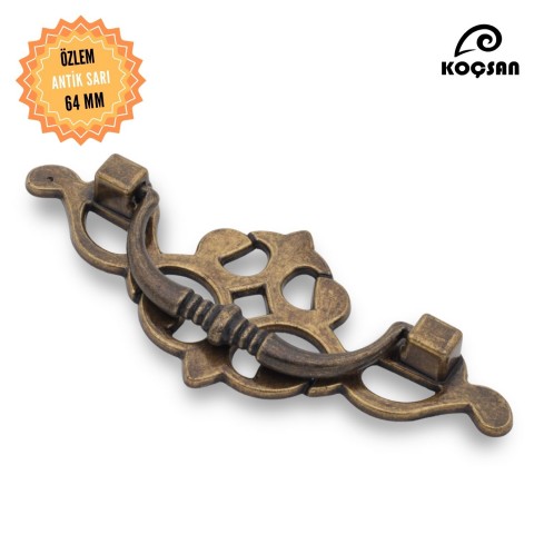 Özlem 64 mm Kulp Lüks Country Mutfak Mobilya Dolap Çekmece Kulpu