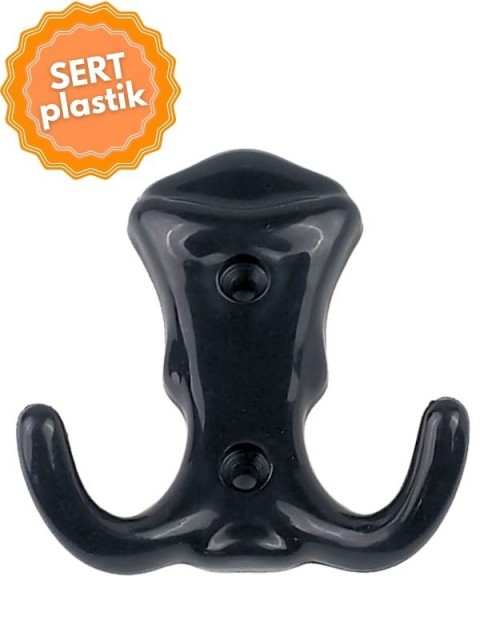 Defne Plastik Askı, Lüks Vestiyer Askısı, Dolap Askılık, Duvar Askılığı, Portmanto Askı Siyah