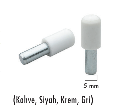 Plastik Başlı Raf Pimi 5 mm