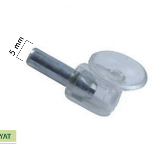 Pvc Vantuzlu Raf Pimi Şeffaf 5 mm Pvc Vantuzlu Raf Pimi Şeffaf 5 mm