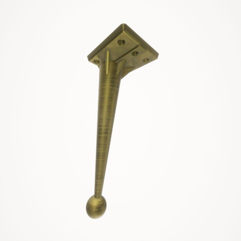 Saturn Antik Sarı 21 cm Mobilya Ayağı, Lüks Metal Mobilya Ayak, Koltuk, Dolap, Şifonyer, Masa Ayak