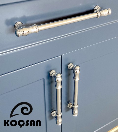 Sehzade 320 mm Krom Kulp Lüks Country Mutfak Mobilya Dolap Çekmece Kulpu
