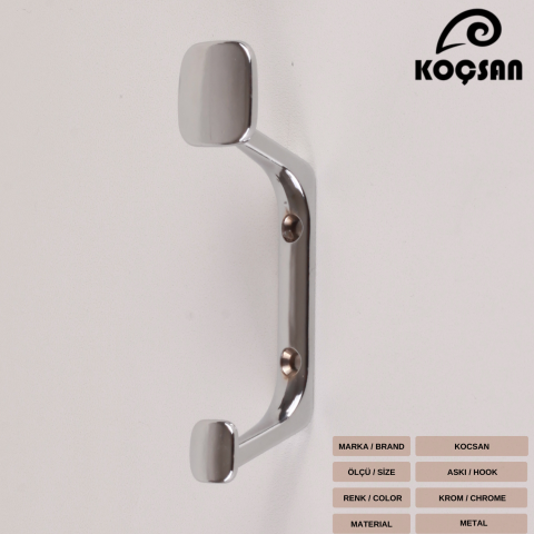 Titan Krom Askı, Lüks Vestiyer Askısı, Dolap Askılık, Duvar Askılığı, Portmanto Askı