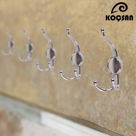 Tomris Büyük Krom Askı, Lüks Vestiyer Askısı, Dolap Askılık, Duvar Askılığı, Portmanto Askı