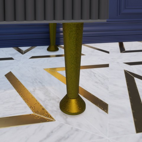 Viyana Antik Sarı 10 cm Mobilya Ayağı, Lüks Metal Mobilya Ayak, Koltuk, Dolap, Şifonyer, Masa Ayak