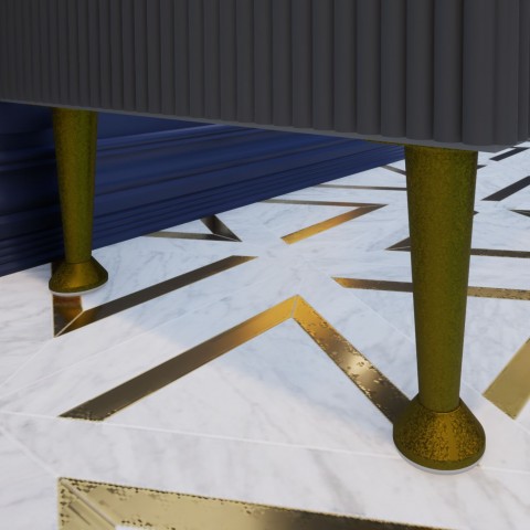 Viyana Antik Sarı 10 cm Mobilya Ayağı, Lüks Metal Mobilya Ayak, Koltuk, Dolap, Şifonyer, Masa Ayak