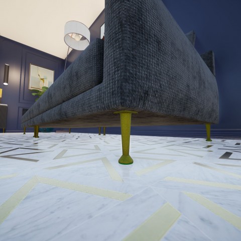 Viyana Antik Sarı 10 cm Mobilya Ayağı, Lüks Metal Mobilya Ayak, Koltuk, Dolap, Şifonyer, Masa Ayak