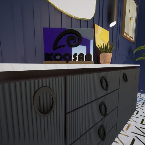 Yan Halka Siyah Kulp Lüks Country Mutfak Mobilya Dolap Çekmece Kulpu