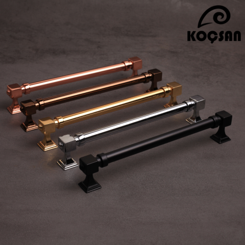 Zumra 192 mm Siyah Kulp Lüks Country Mutfak Mobilya Dolap Çekmece Kulpu