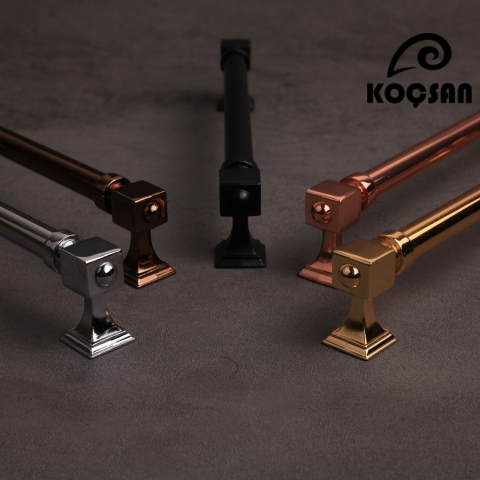 Zumra 224 mm Siyah Kulp Lüks Country Mutfak Mobilya Dolap Çekmece Kulpu