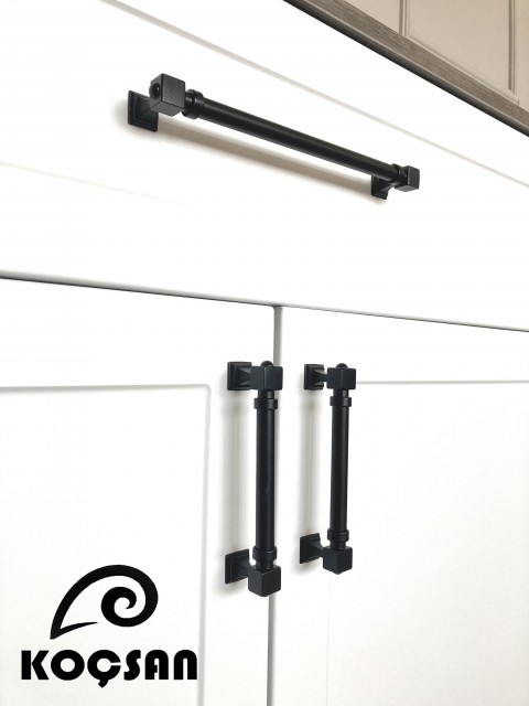 Zumra 320 mm Siyah Kulp Lüks Country Mutfak Mobilya Dolap Çekmece Kulpu