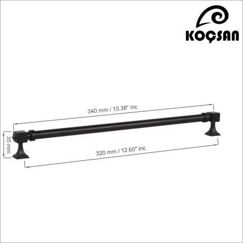 Zumra 320 mm Siyah Kulp Lüks Country Mutfak Mobilya Dolap Çekmece Kulpu